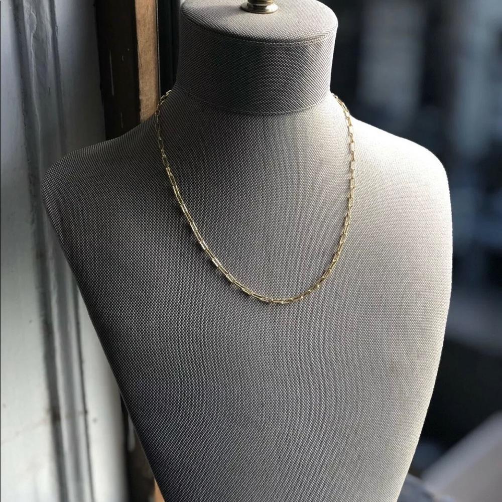 Sterling Silver Chain Necklace Gold 16-18”